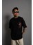 Erkek Sırt Baskılı A Kalite Oversize T-Shirt - Siyah -Vlmr 2