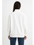 Kadın Üç Iplik Dık Yaka Yarım Fermuarlı Sweatshirt - Beyaz -Vlmr 2