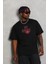 Unisex Oversize Baskılı Bisiklet Yaka T-Shirt - Siyah -Vlmr 5