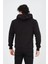 Unisex Tam Fermuarlı Kapşonlu Sweatshirt - Siyah -Vlmr 2