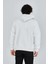 Unisex Tam Fermuarlı Kapşonlu Sweatshirt - Beyaz -Vlmr 4