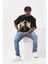 Unisex Baskılı Oversize T-Shirt - Siyah -Vlmr 3