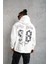 Erkek 98 Baskılı Kapşonlu Sweat - Beyaz -Vlmr 2