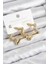 Pirinç Yıldız Model Gold Renk Kadın Küpe 1
