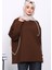 Kahverengi Biyeli İki İplik Sweatshirt 3