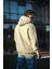 Üç Iplik Penye Kapşonlu Basic Sweatshirt - Bej -Vlmr 2