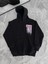 Uzun Kol Kapüşonlu Ön ve Arka Baskılı Sweatshirt - Siyah -Vlmr 3