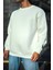 Kışlık Bisiklet Yaka Üç Iplik Basic Sweatshirt - Beyaz -Vlmr 1