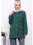 Yeşil Cepli Düğmeli Kaşe Ceket 1