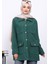 Yeşil Cepli Düğmeli Kaşe Ceket 3