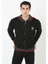 Erkek Tam Fermuarlı Triko Hırka - Siyah -Vlmr 1