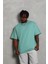 Unisex Oversize Düz Bisiklet Yaka T-Shirt - Mint Yeşili -Vlmr 1