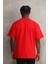 Unisex Baskılı Oversize T-Shirt - Kırmızı -Vlmr 2