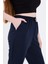 Kadın Tam Kalıp Basic Eşofman Pantolon - Lacivert -Vlmr 5