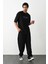Unisex Baskılı Oversize T-Shirt - Siyah -Vlmr 3
