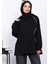 Siyah Biyeli İki İplik Sweatshirt 1