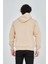 Unisex Tam Fermuarlı Kapşonlu Sweatshirt - Bej -Vlmr 4