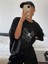 Kadın Baskılı Oversize T-Shirt - Siyah -Vlmr 5