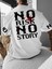 No Risk No Story Baskılı Oversize Bisiklet Yaka T-Shirt - Beyaz -Vlmr 1