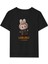 Kız Labubu Çocuk Baskılı T-Shirt - Siyah -Vlmr 1