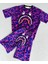 Unisex Çocuk Dijital Baskılı Şortlu Takım - Mor -Vlmr 1