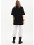 Unisex Bisiklet Yaka 20/1 Düz Oversize T-Shirt - Siyah -Vlmr 4