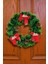 25CM Yılbaşı Kapı Çelengi – Kırmızı Kurdele ve Kozalak Süslemeli Noel Dekoru, Ev ve Ofis Duvar Süslemesi, Festive Christmas Wreath 3