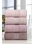 4 Lü El Yüz Havlu Seti &AMP;#37;100 Pamuklu Gökkuşağı 50X85 cm Pudra 1