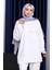 Ekru Tek Cepli Tunik Pantolonlu Modal Takım 3