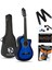 Luca CW-200BL Mavi Kesik Kasa Klasik Gitar Seti 4/4 Sap Ayarlı (Cutaway) 1