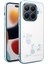 Xiaomi 15T Pro Kılıfı Çiçek Taşlı Dekor Tpu Telefon Kılıfı - Mavi (Yurt Dışından) 1