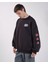 "jackpot" Oversize Fit Cepli Crewneck Sweatshirt Siyah 4