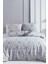 Çift Kişilik Nevresim Takımı Pamuklu Romantik Gri 2