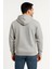Erkek Üç Iplik Kapüşonlu Tam Fermuarlı Kanguru Çepli Sweatshirt Hoodie - Gri -Vlmr 2