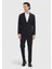 Siyah Çizgili Zeroweight Slim Fit %100 Yün Takım Elbise 3