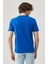 Erkek 24/1 Düz A Kalite Oversize T-Shirt - Mavi -Vlmr 4