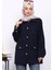 Lacivert Cepli Düğmeli Kaşe Ceket 1