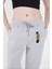 Lastikli Üç Iplik Baskılı Eşofman Pantolon - Gri -Vlmr 1