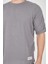 Unisex Jakar Kumaş Rahat Kol T-Shirt - Gri -Vlmr 2