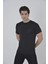 Erkek File Cepli Slim Fit T-Shirt - Siyah -Vlmr 2