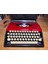 Tippa S Kırmızı Siyah Renkli Çantalı Daktilo - Sorunsuz Çalışır Durumda. 1