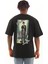 Unisex Oversize Baskılı Bisiklet Yaka T-Shirt - Siyah -Vlmr 5