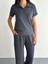 Osy Modal Yumuşak Dokulu Kumaş Kısa Kollu Yakalı T-Shirt Pantalon Ikili Takım- Antrasit -Vlmr 4