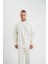 Uzun Kol Bisiklet Yaka Basic Sweatshirt - Beyaz -Vlmr 1