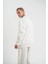 Uzun Kol Bisiklet Yaka Basic Sweatshirt - Beyaz -Vlmr 3