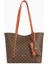 Kartlık Charm Detaylı Monogram Kadın El – Omuz Çantası – 7604P - Kahve/kiremit 1