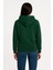 Kadın Üç Iplik Kapüşonlu Kanguru Cepli Sweatshirt Hoodie - Haki -Vlmr 2