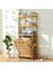 3 Organizer Raflı Ahşap Bambu Çek-Aç Kirli Sepeti 1