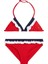 Kız Çocuk Parlak Kırmızı Üçgen Bikini Üstü 1