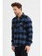 Erkek Rahat Kesim Ekose Oduncu Flanel Gömlek - Kalın %100 Pamuk Çift Cep Kışlık 5